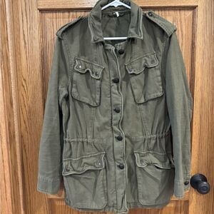 Free People “Not Your Brother’s Surplus Jacket” – Olive Green – Size S
